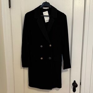 Mango Black Long Sleeve Blazer Style Dress